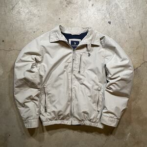 Men’s Size M Beige Tan Full Zip Up Polo Ralph Lauren Bomber Jacket